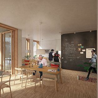 Första spadtaget för framtida House of Generations i Köpenhamn - C.F. Møller. Photo: C.F. Møller Architects / MIR
