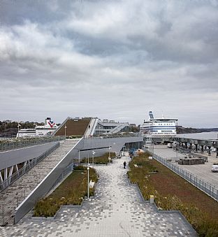 Innovative ferry terminal designed by C.F. Møller opens in Stockholm - C.F. Møller. Photo: Adam Mørk