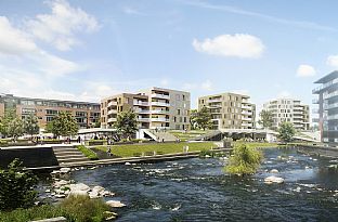 Søtorvet - a new urban landscape in Silkeborg - C.F. Møller. Photo: C.F. Møller