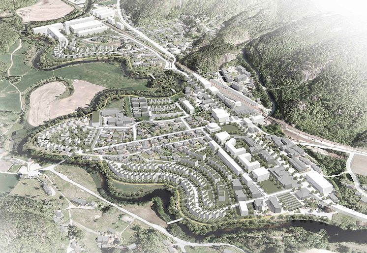 Nodeland The Meandering Town by C.F. M&oslash;ller and Dronninga Landscape