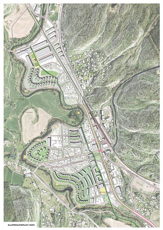 Nodeland The Meandering Town by C.F. M&oslash;ller and Dronninga Landscape
