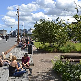 Aalborg Havnefront / C.F. Møller Architects - Prækvalificeret til løse problemer med oversvømmelser i Aalborg - C.F. Møller. Photo: C.F. Møller Architects / Per Olav Hagen