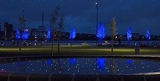 Aalborg Havnefront vinneren City.People.Light Prisen 2016 - C.F. Møller. Photo: ÅF Lighting / Christian Ankerstjerne