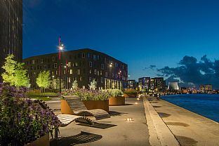 Aalborg Havnefront vinneren City.People.Light Prisen 2016 - C.F. Møller. Photo: ÅF Lighting / Christian Ankerstjerne