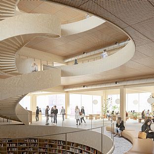 Amphitrite, C.F. Møller Architects & Förstberg Ling - Winning Architect Announced for Malmö Universitys New Building - C.F. Møller. Photo: C.F. Møller Architects & Förstberg Ling