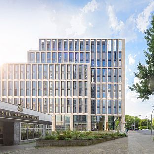 B-One, C.F. Møller Architects - Berlin Hyp Offices Achieves DGNB Platinum and Diamond for Climate-Friendly and High-Architecture - C.F. Møller. Photo: Franz Brück