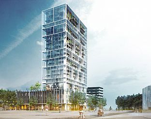 BOLIGTÅRN I ANTWERPEN VUNNET - C.F. Møller. Photo: C.F. Møller & Brut