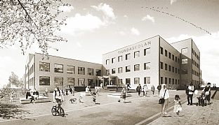 BYGGESTART FOR TIUNDASKOLEN - C.F. Møller. Photo: C.F. Møller