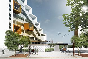 BYGGNATION PÅ STENFISKERKAJEN I ODENSE STARTAD - C.F. Møller. Photo: C.F. Møller