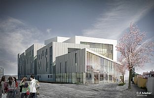 BYGGSTART FOR ODEON I ODENSE - C.F. Møller. Photo: C.F. Møller