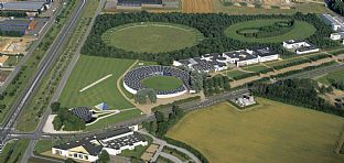 Birk Centerpark set fra luften - Den hvide by: Birk Centerpark - C.F. Møller