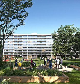 Brabrand Boligforening - Gellerupparken, C.F. Møller Architects - Winner of the Competition for Modernisation of Gellerupparken in Aarhus, Denmark - C.F. Møller. Photo: Beauty & the Bit