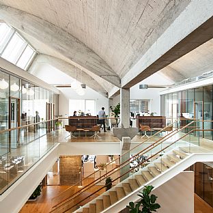 Business domicile for AG Gruppen at Dalum Paper factory by C.F. Møller Architects. - Nyt liv til gammelt industriområde ved Dalum Papirfabrik i Odense - C.F. Møller. Photo: Michael Kruse