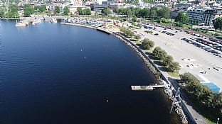 C.F. Møller Architects develops a new and vibrant waterfront in Norwegian town - C.F. Møller. Photo: Maskinstyring AS 