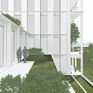 C.F. Møller Architects och HENN vann den internationella tävlingen om utformningen av LMU-sjukhuset i Großhadern - C.F. Møller. Photo: C.F. Møller Architects / HENN