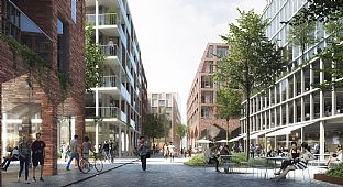 C.F. Møller Architects og MT Højgaard har planer om å dekke Aarhus’ jernbaneanlegg med en bilfri by - C.F. Møller. Photo: C.F. Møller Architects