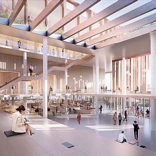 C.F. Møller Architects präsentieren einen Entwurf für ein neues Kongresszentrum und einen öffentlichen Treffpunkt im Zentrum von Lund - C.F. Møller. Photo: C.F. Møller Architects