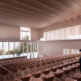 C.F. Møller Architects presents a proposal for a new conference centre and meeting place in Lund city centre  - C.F. Møller. Photo: C.F. Møller Architects