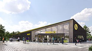 C.F. Møller Architects und Netto gemeinsam beim Bau einer neuen nachhaltigen Supermarktfiliale in Dänemark - C.F. Møller. Photo: C.F. Møller Architects