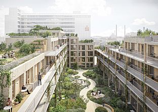 C.F. Møller Architects wins 1st prize in competition for new housing quarter in Leverkusen - C.F. Møller. Photo: C.F. Møller Architects