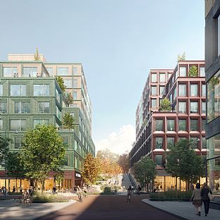 C.F. Møller Arkitekter designer et grønt bymiljø med nye kontorer og boliger - C.F. Møller