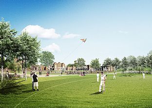 C.F. Møller Landscape designs new park for London - C.F. Møller. Photo: C.F. Møller