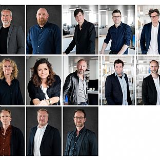 C.F. Møller Partners: Franz Ødum, Jonas Toft Lehmann, Julian Weyer, Klaus Toustrup, Klavs Hyttel, Lone Bendorff, Lone Wiggers, Mads Mandrup, Michael Kruse, Mårten Leringe, Ola Jonsson, Rune Bjerno Nielsen & Thue Borgen Hasløv. - C.F. Møller Architects utvider med nye partnere - C.F. Møller. Photo: C.F. Møller Architects / Silas Smed Andersen