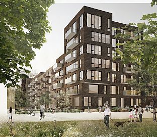 C.F. Møller designar bostadshus i karréstil - C.F. Møller. Photo: C.F. Møller