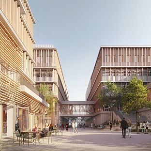 Campus Santé Franceline Ribard - New Healthcare Campus Integrates Climate-friendliness, Education and Wellbeing - C.F. Møller. Photo: Places Studio