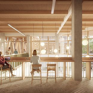 Campus Santé Franceline Ribard - New Healthcare Campus Integrates Climate-friendliness, Education and Wellbeing - C.F. Møller. Photo: Places Studio