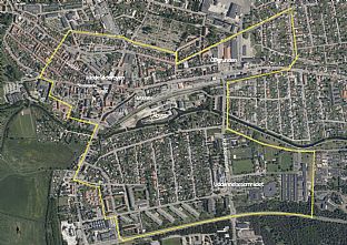 DEN ATTRAKTIVE BYSENTRUM  I GRENAA - C.F. Møller. Photo: Norddjurs Kommune