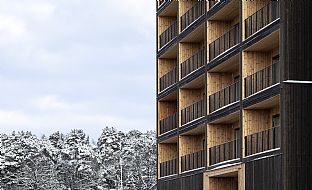 De første beboere flytter ind i Sveriges højeste træhus - C.F. Møller. Photo: Nikolaj Jakobsen 