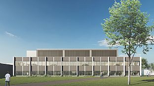 Der erste Spatenstich für den Research Hub, das innovative Laborgebäude des Uppsala Business Parks, ist getan - C.F. Møller. Photo: C.F. Møller Architects