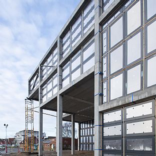 Det Ny SIMAC rejser sig i Svendborg - C.F. Møller. Photo: C.F. Møller Architects / Julian Weyer