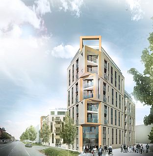FÖRSTA SPADTAGET FÖR ÄNNU ETT ODENSE-KARRÉHUS - C.F. Møller. Photo: C.F. Møller