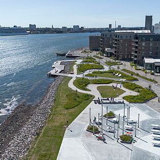 Fjordpladsen, Stigsborg Havnefrontfront, C.F. Møller Architects - Fjordpladsen på Stigsborg Havnefront præmieres af Aalborg Kommune - C.F. Møller. Photo: Julian Weyer