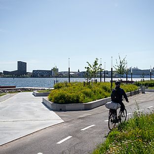 Fjordpladsen, Stigsborg Havnefrontfront, C.F. Møller Architects - Fjordpladsen på Stigsborg Havnefront præmieres af Aalborg Kommune - C.F. Møller. Photo: Julian Weyer