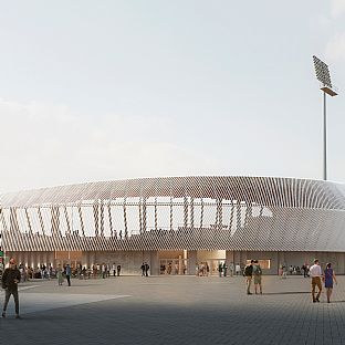 Første spadestik til Malmös nye stadion - C.F. Møller. Photo: C.F. Møller Architects
