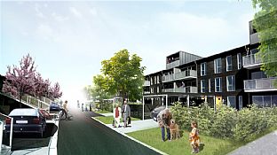 Framtida tillstånd - Första spadtaget till innovativ bostadsomvandling - C.F. Møller. Photo: C.F. Møller