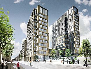 Frederiks Plads skjuter snart i höjden i Aarhus - C.F. Møller. Photo: C.F. Møller