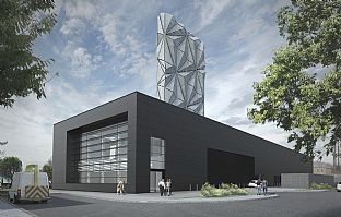 Greenwich Peninsula Low Carbon Energy Centre revealed - C.F. Møller. Photo: C.F. Møller