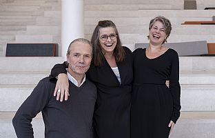 Henrik Sarto (mtre), Lone Wiggers (C.F. Møller Architects) & Anne Sarto (mtre) - Consulting firm mtre becomes an integrated part of C.F. Møller Architects - C.F. Møller. Photo: C.F. Møller Architects / Peter Sikker