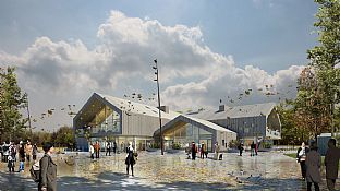 ”Hjärtat” i Ikast börjar ta form - C.F. Møller. Photo: C.F. Møller Architects