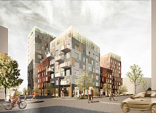 Huvudgata - Nytt bostadskvarter vid Årstafältet, Stockholm - C.F. Møller