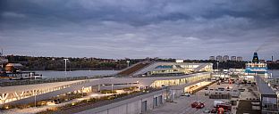 Innovative ferry terminal designed by C.F. Møller opens in Stockholm - C.F. Møller. Photo: Adam Mørk