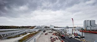 Innovative ferry terminal designed by C.F. Møller opens in Stockholm - C.F. Møller. Photo: Adam Mørk
