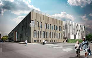 Kranselag for banebrytende sterilsentral og godsterminal - C.F. Møller. Photo: C.F. Møller