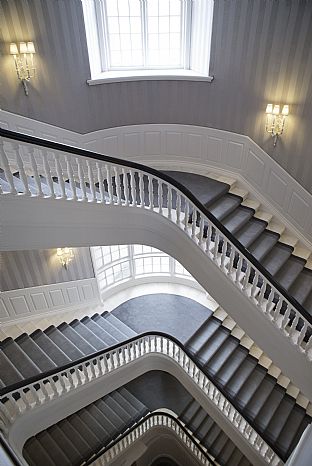 Main stairs - Hotel dAngleterre reopens - C.F. Møller. Photo: Heidi Lerkenfeldt