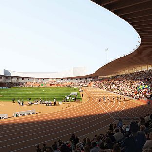 Malmö Stadium - C.F. Møller Architects Wins Competition for New Stadium in Malmö - C.F. Møller. Photo: Places