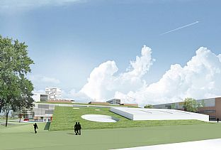 Med i konkurransen om Dansk Center for Partikelterapi - C.F. Møller. Photo: Rådgivergruppen DNU